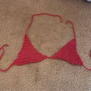 Crochet pink top